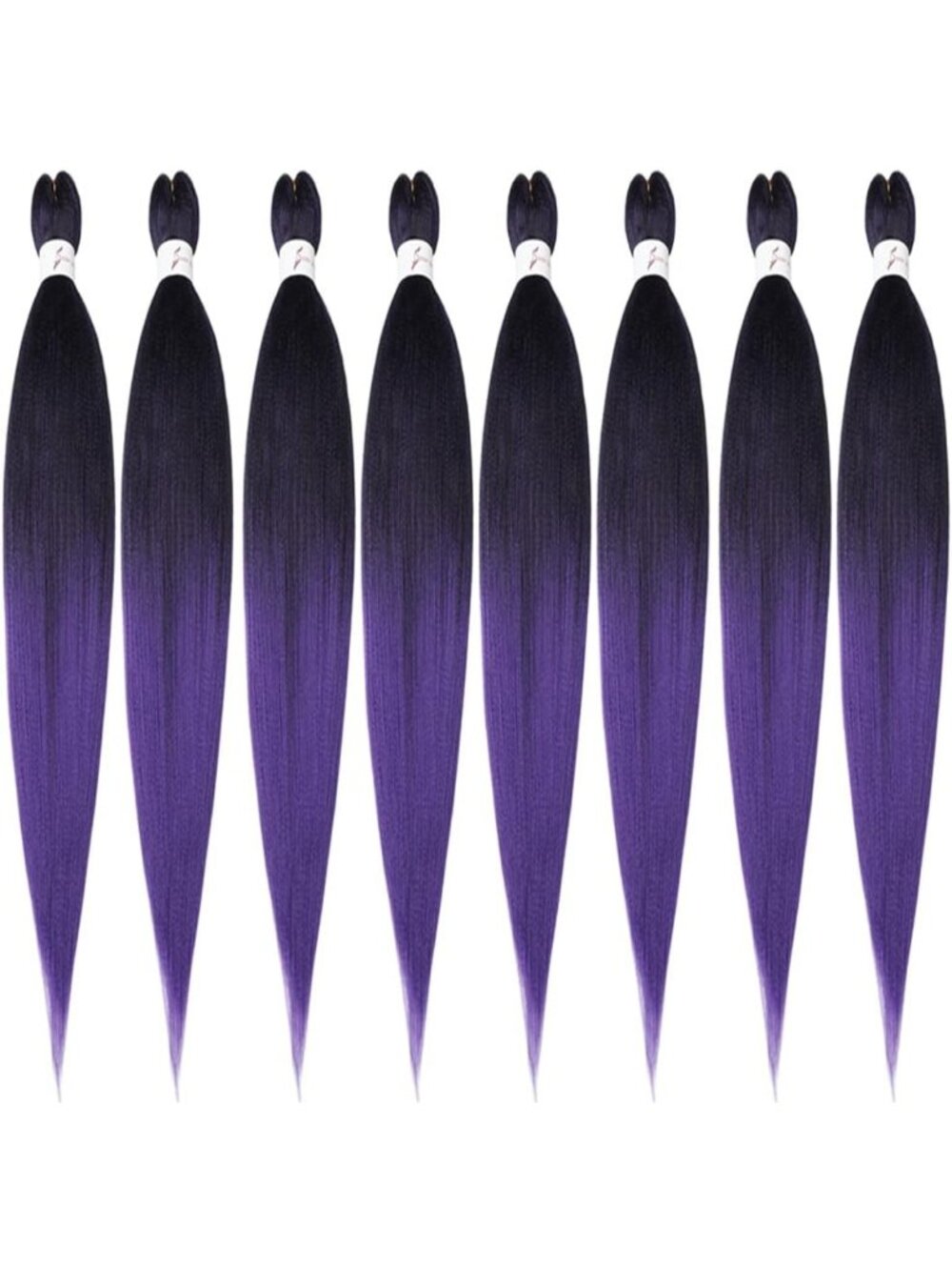 42" Pre-Stretched Ombre Braiding Hair Extensions - 8 Packs Soft Yaki Straight